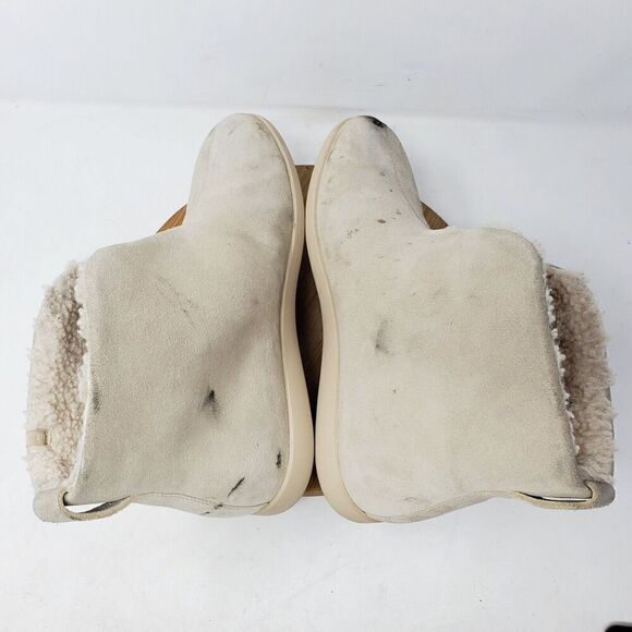 Everlane‎ Boots Womens 8 Beige Suede Chukka Lined Slipper Ankle Slip On Shoes - Picture 9 of 12